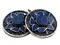 The Bead Chest Lapis-Inlaid Afghan Tribal Pendant 56x62mm Afghanistan Blue Round White Metal Large Hole